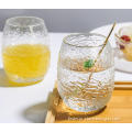stemless wine glasses with gold rim